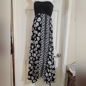 Volcom Women's Black And White Floral Dress Size XSmall